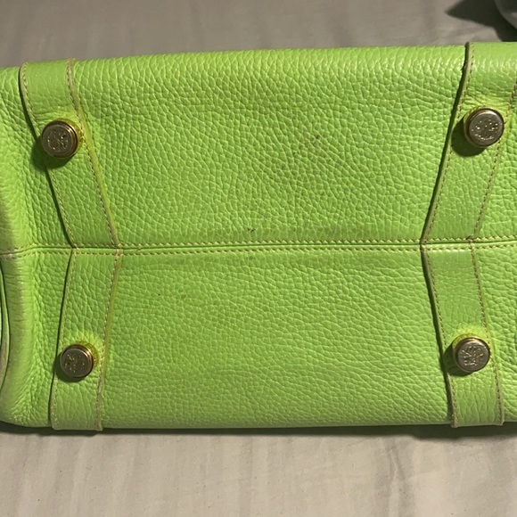 Green leather Lowe Valentini handbag - Picture 6 of 12